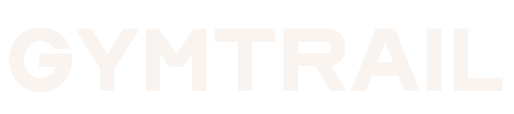 Das Wort GYMTRAIL wird in fetten Großbuchstaben mit einer hellbeigen Farbe auf einem hellgrauen Hintergrund dargestellt.